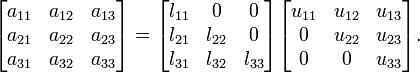 Sparse LU decomposition