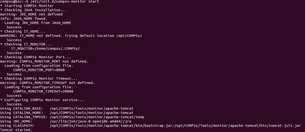 COMPSs Monitor start command