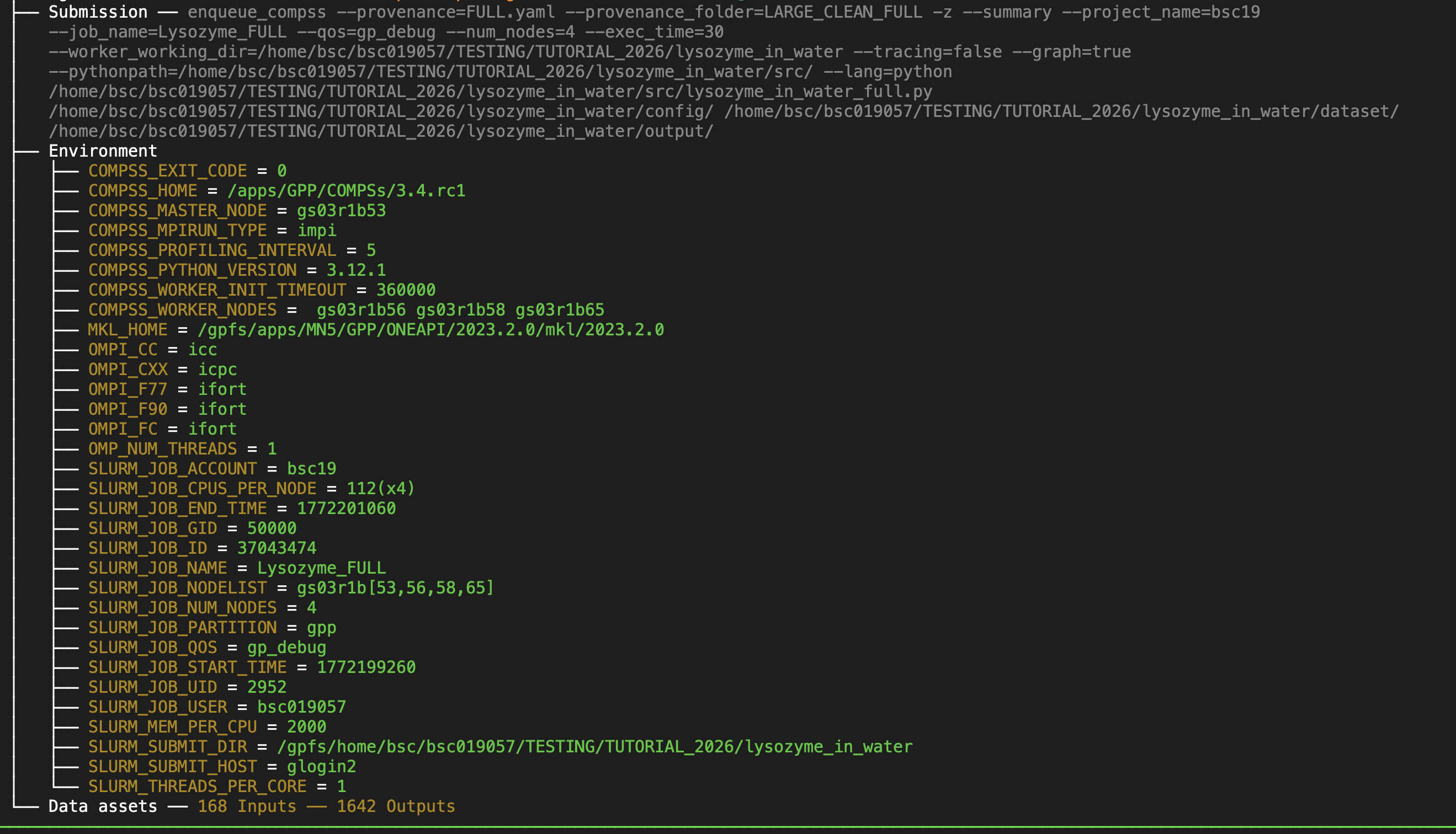 Submission and environment variables